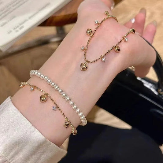 Alloy Bracelet Zircon Charm Chain Style Bracelet