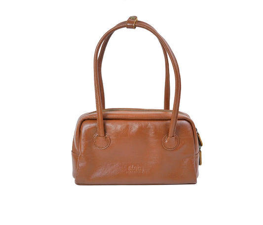 Prasya Leather Baguette Bag
