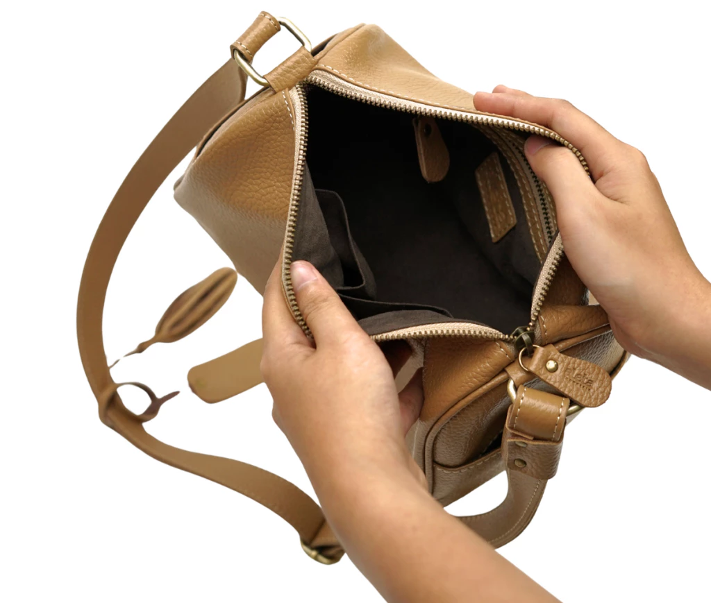 Leather Barrel Bag