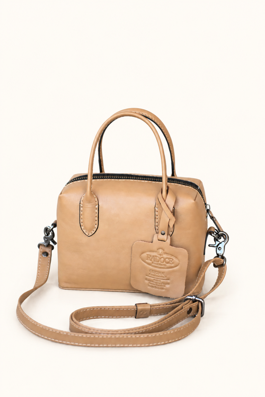 Meggy Mini Leather Boston Bag