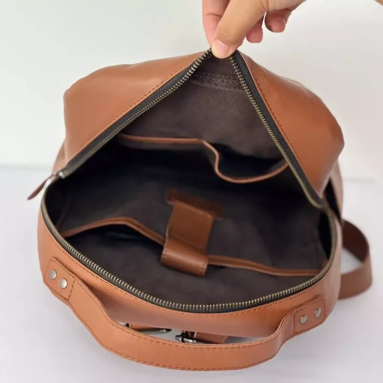 Ezzel Utility Leather Laptop Backpack