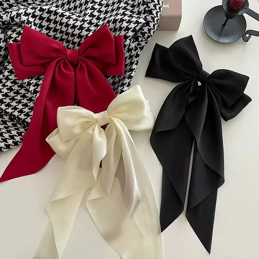 Large Bow Ribbon Hair Clip