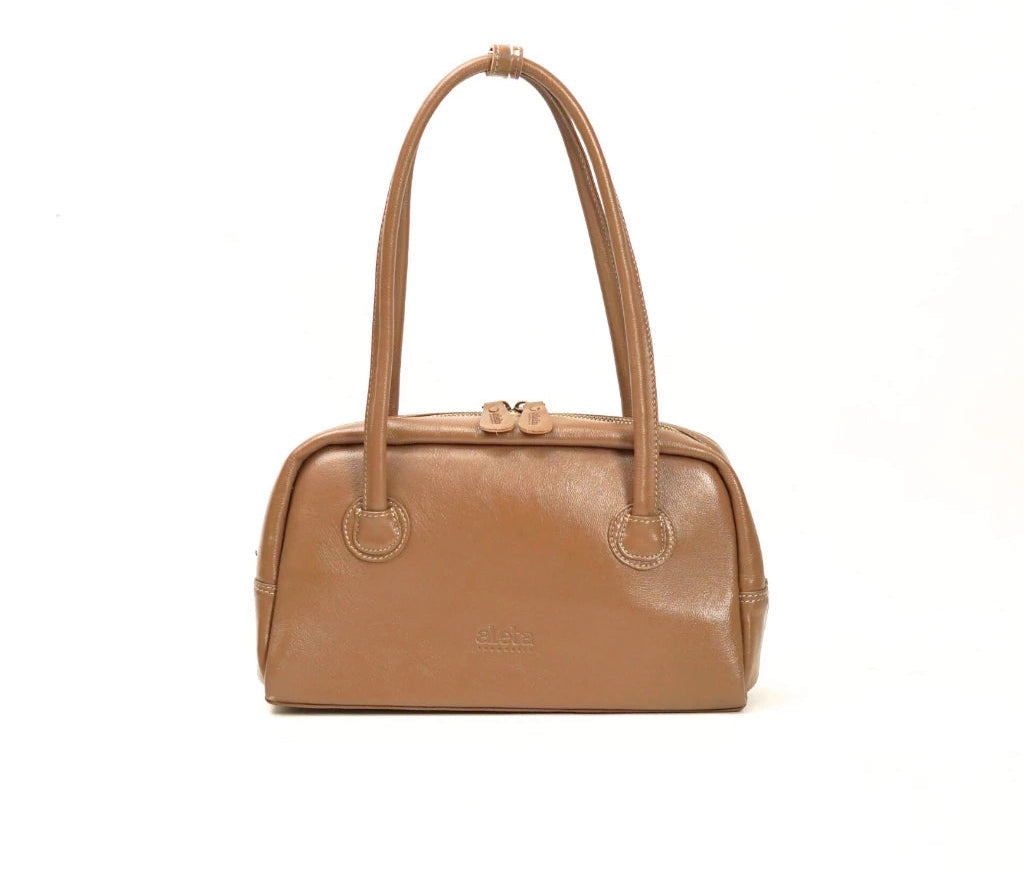 Prasya Leather Baguette Bag