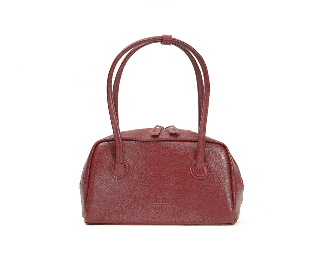 Prasya Leather Baguette Bag