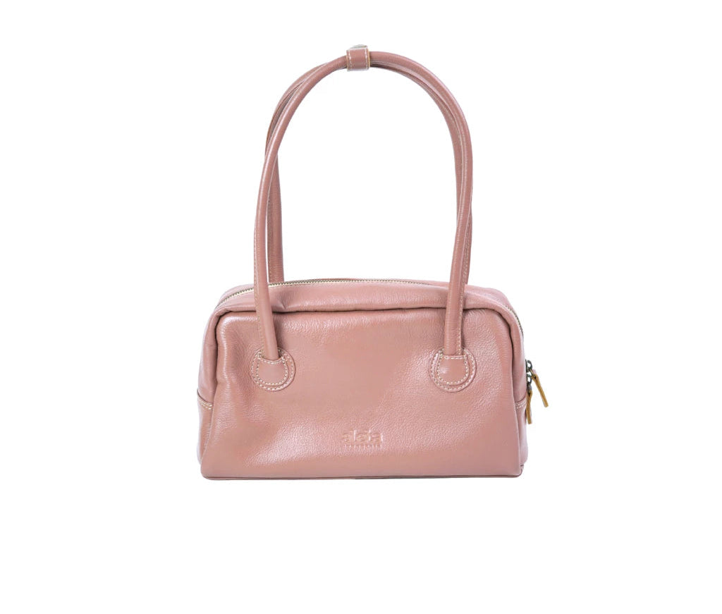 Prasya Leather Baguette Bag