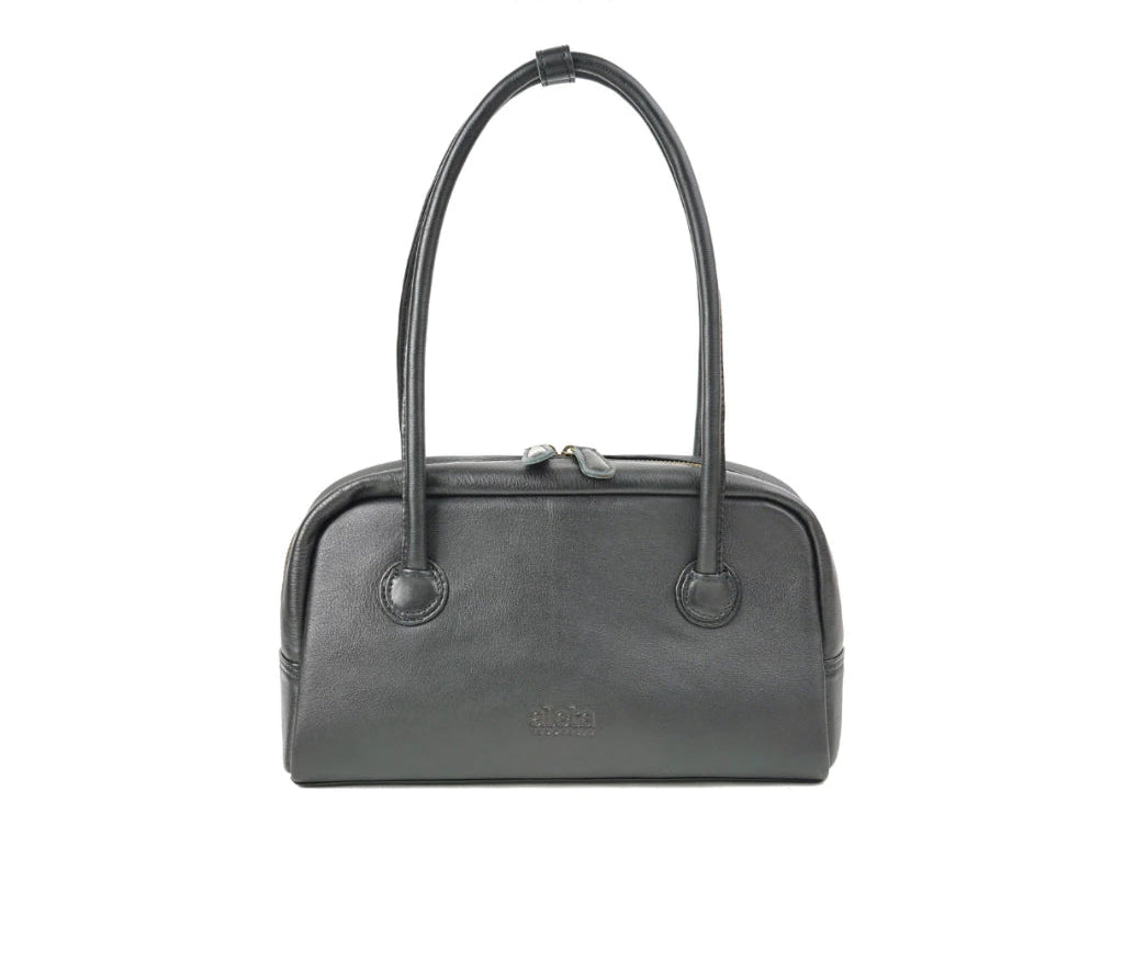 Prasya Leather Baguette Bag