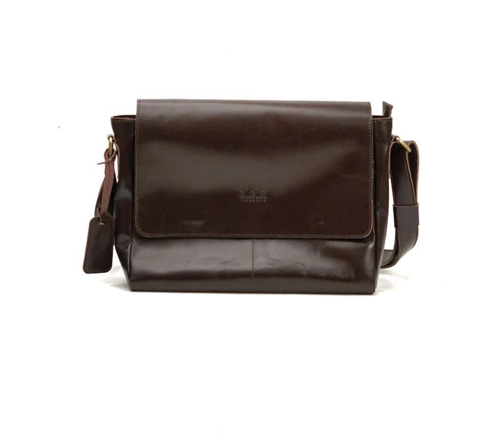 Lewis Leather Messenger Bag