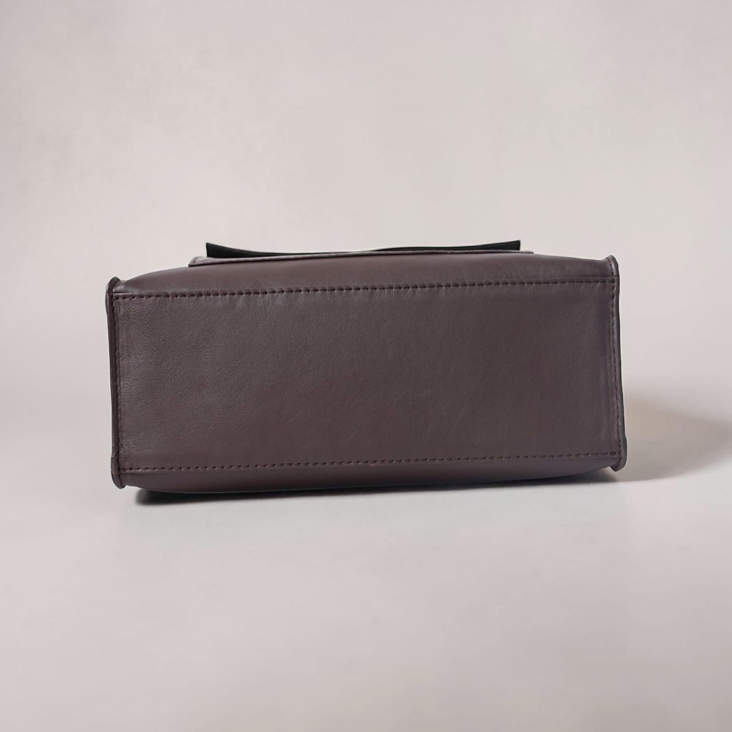 Levina European Leather Front-Pocket Satchel Tote