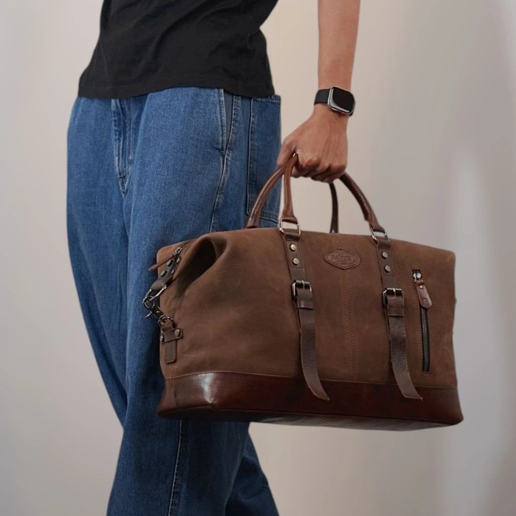 Ravello Leather Weekend Duffle Bag
