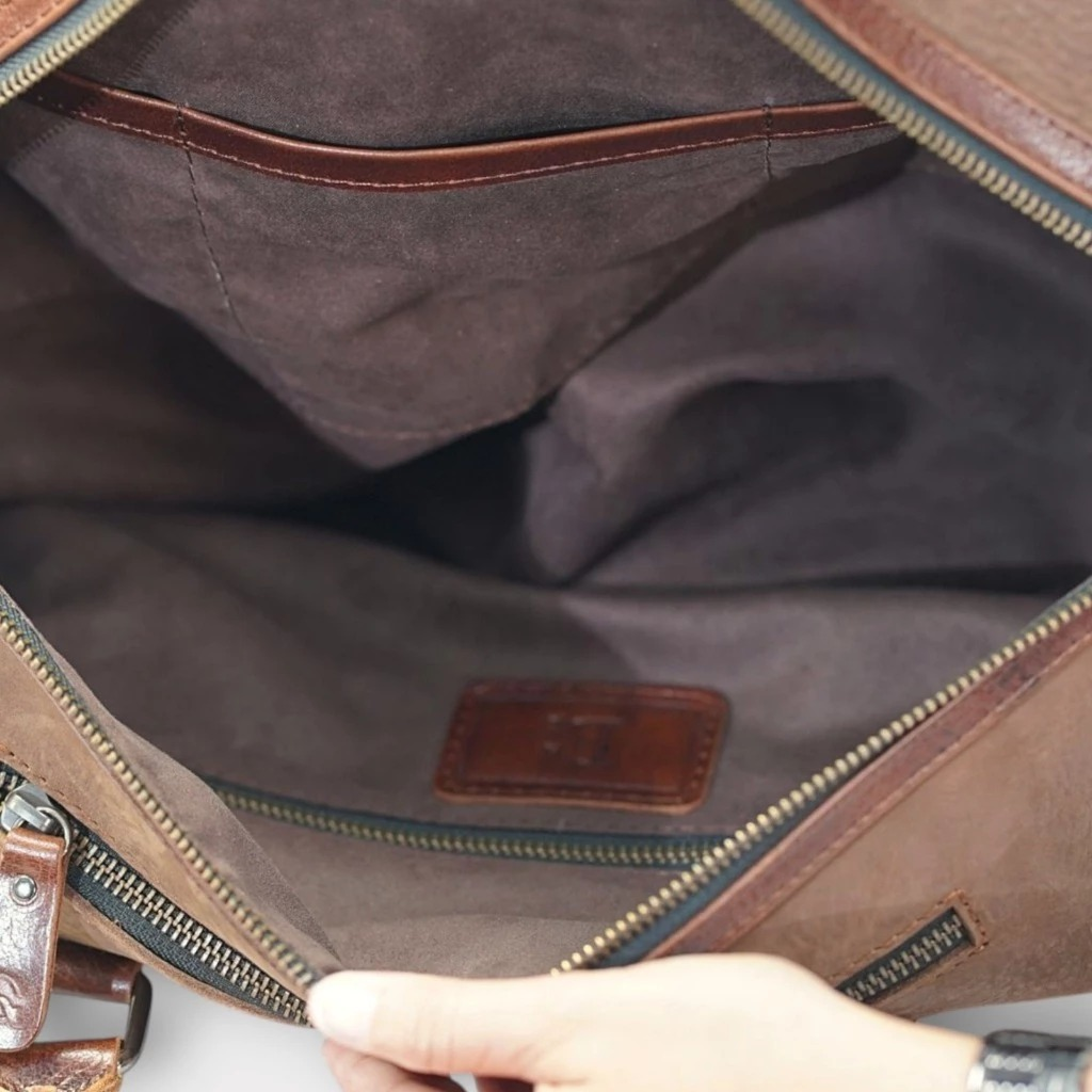 Ravello Leather Weekend Duffle Bag