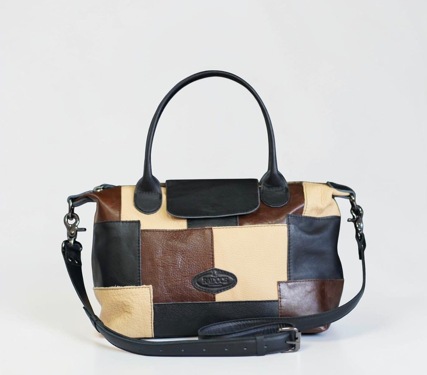 Alicia Leather Patchwork Medium Tote