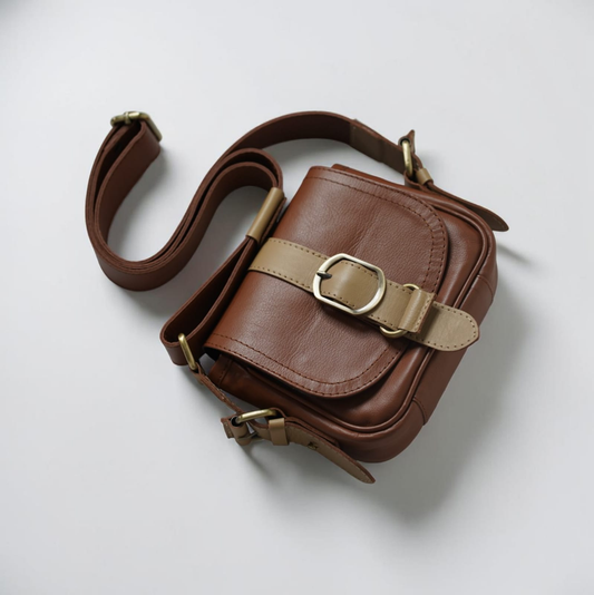 Amor Mini European Leather Heritage Satchel