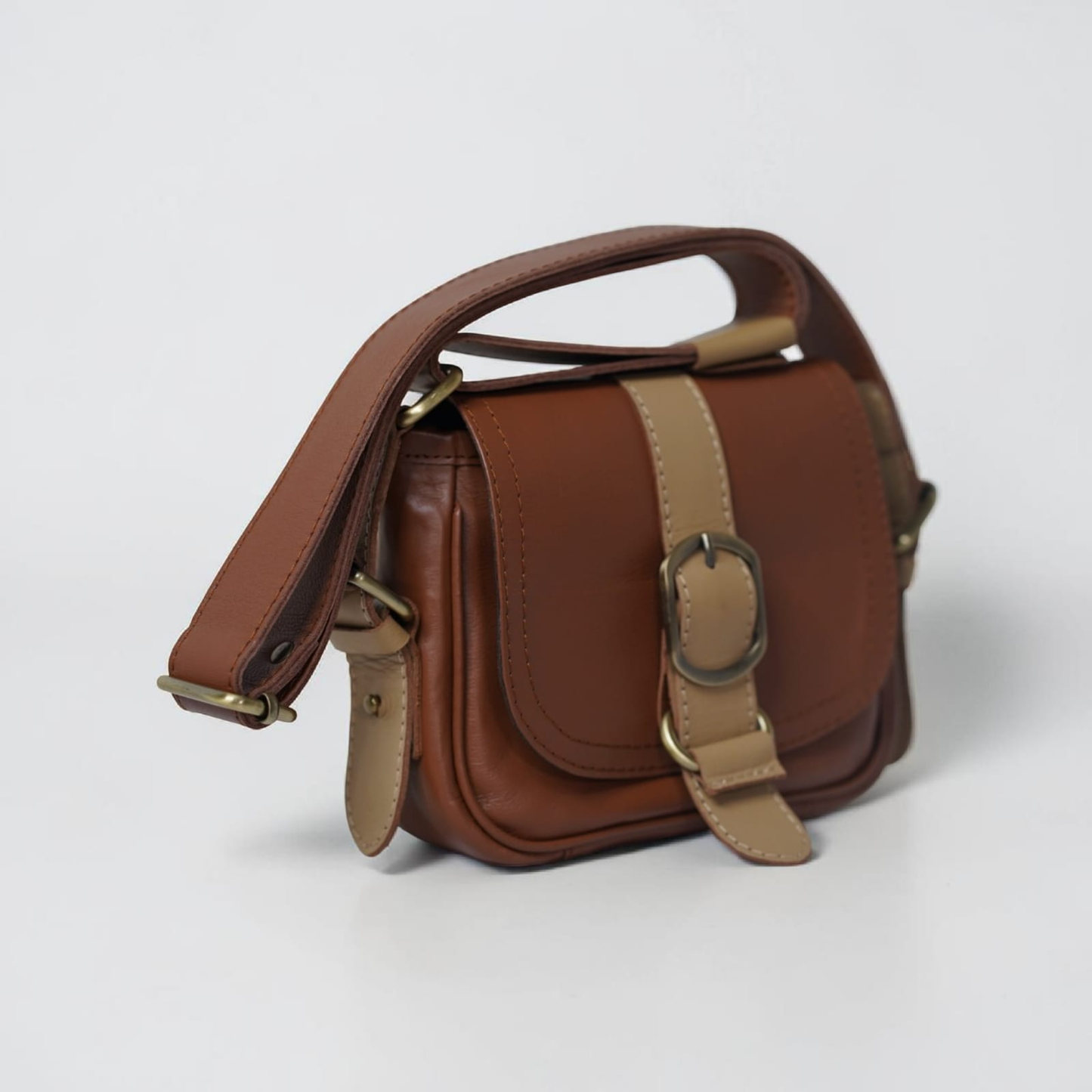 Amor Mini European Leather Heritage Satchel