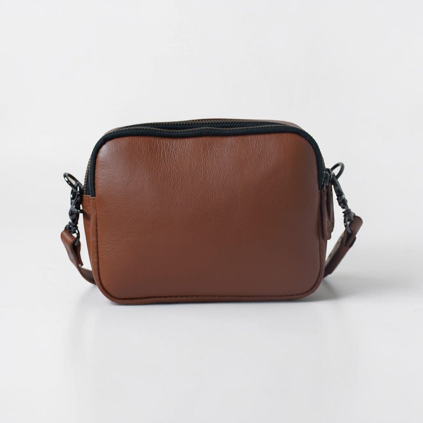 Mia European Leather Dual-Compartment Crossbody