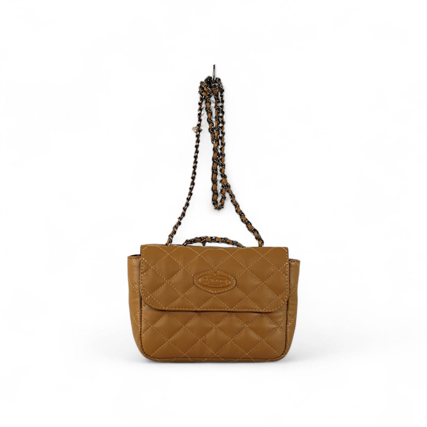 Sassy Quilted European Leather Chain Flap Bag