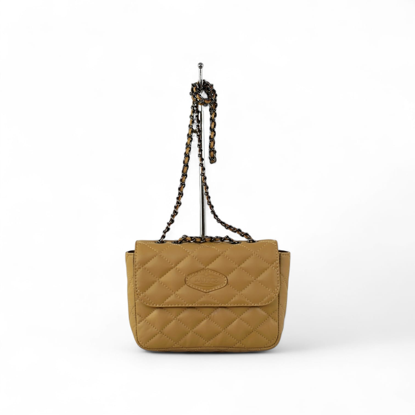 Sassy Quilted European Leather Chain Flap Bag