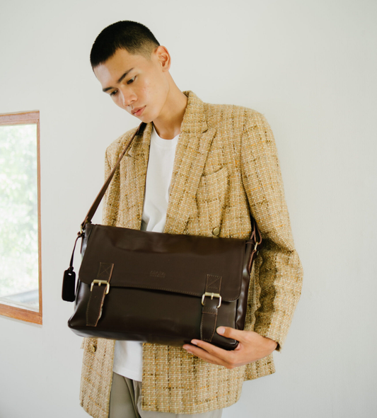 Rashif Leather Messenger Bag