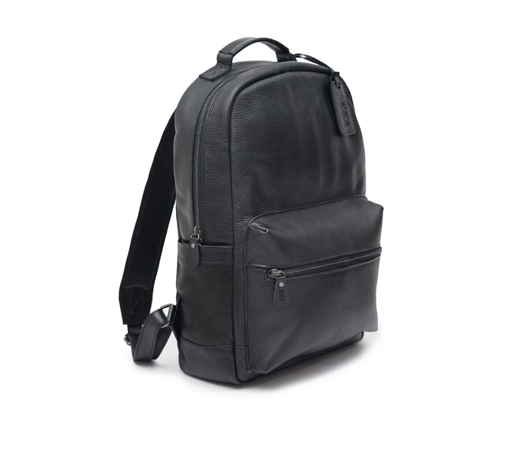 Nafis Pebbled Leather Backpack