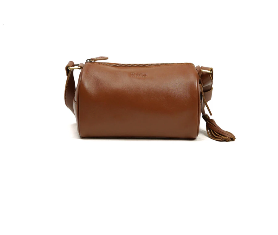 Leather Barrel Bag