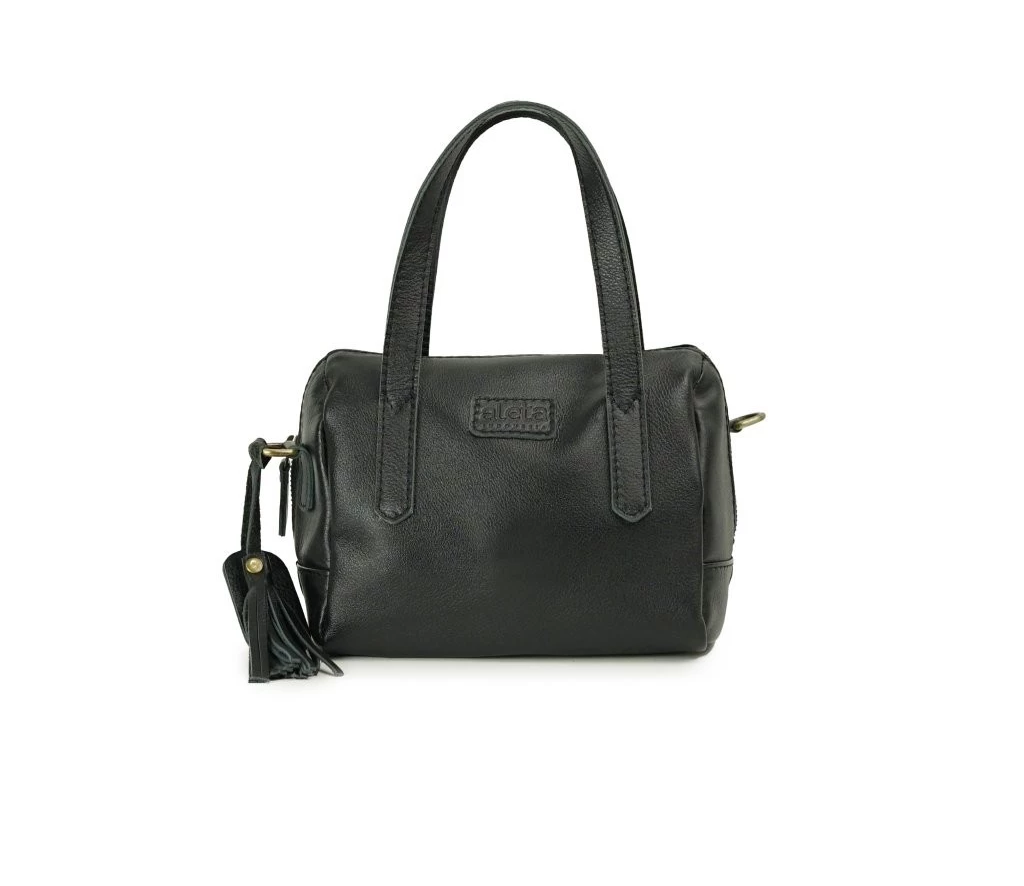 Milea Leather Mini Boston Bag