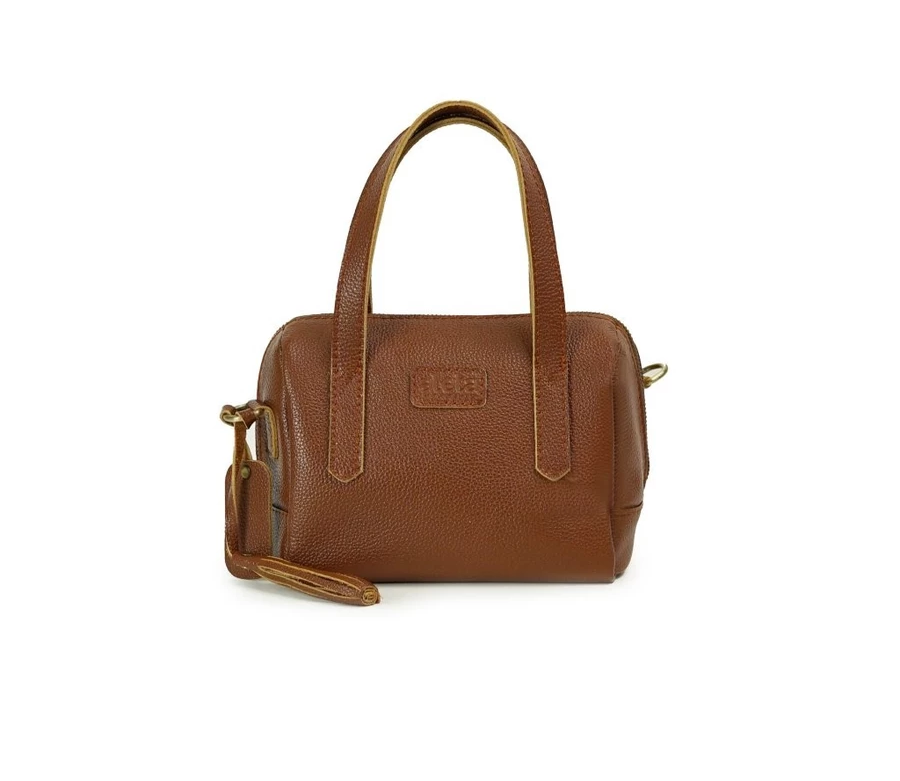 Milea Leather Mini Boston Bag