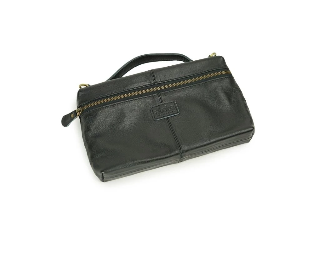 Moony Leather Clutch & Crossbody