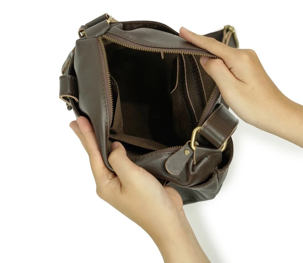 Bertha Leather Multi-Pocket Crossbody