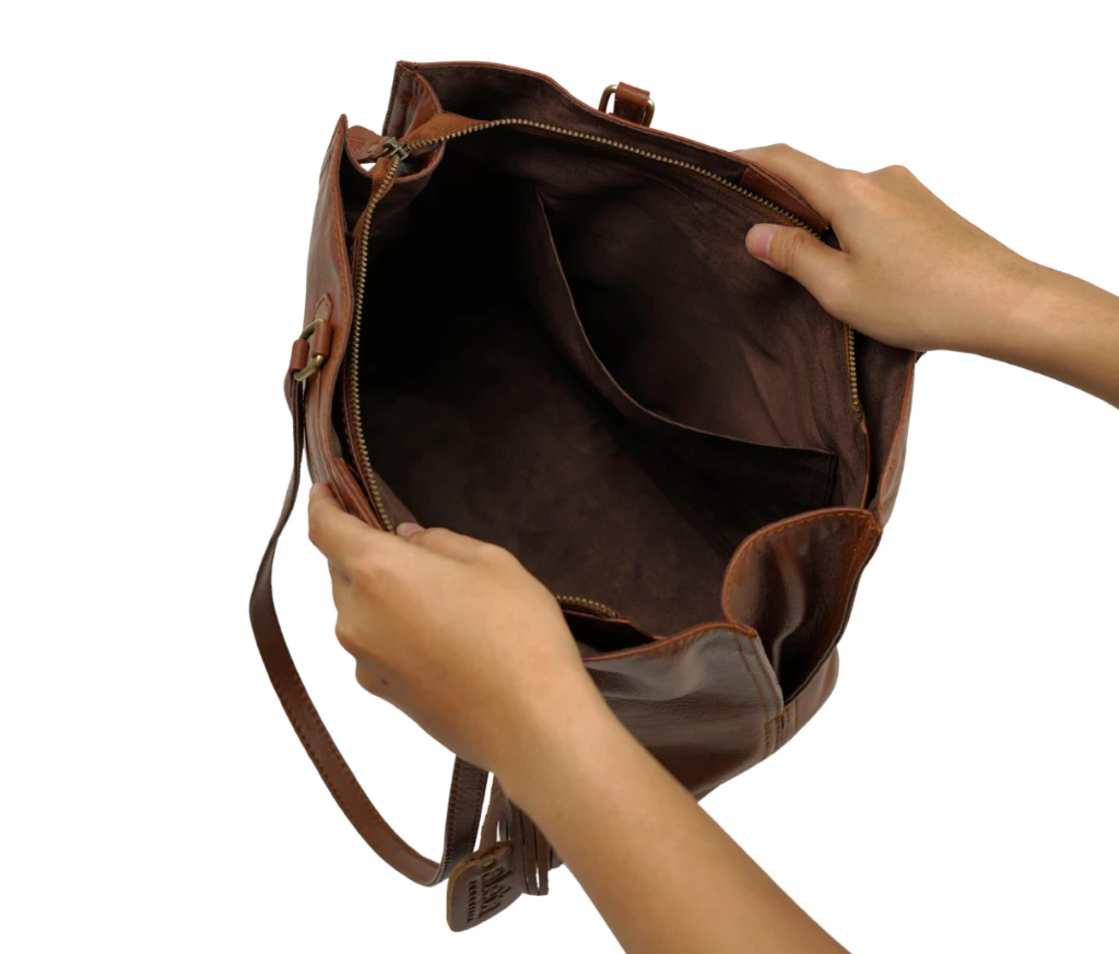 Rachel Leather Shoulder Tote