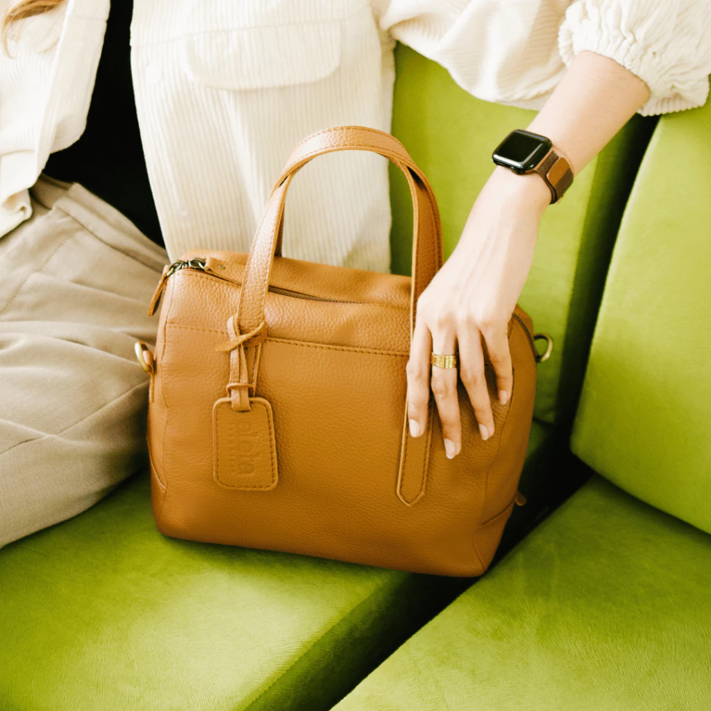 Milea Leather Boston Bag