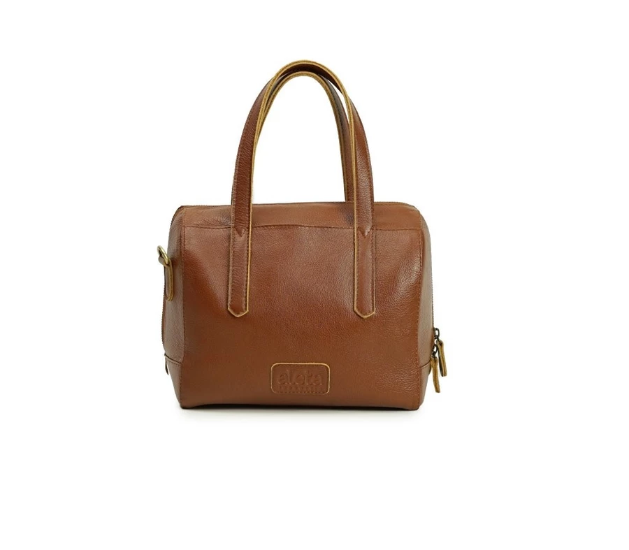 Milea Leather Boston Bag