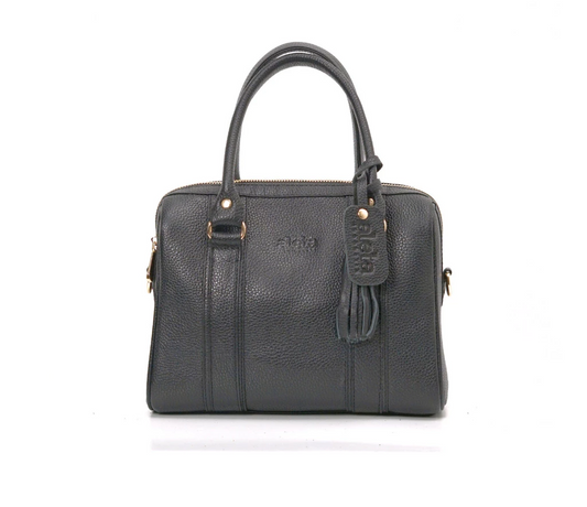 Denta Leather Boston Bag