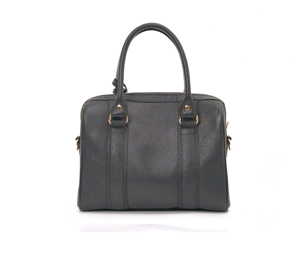 Denta Leather Boston Bag