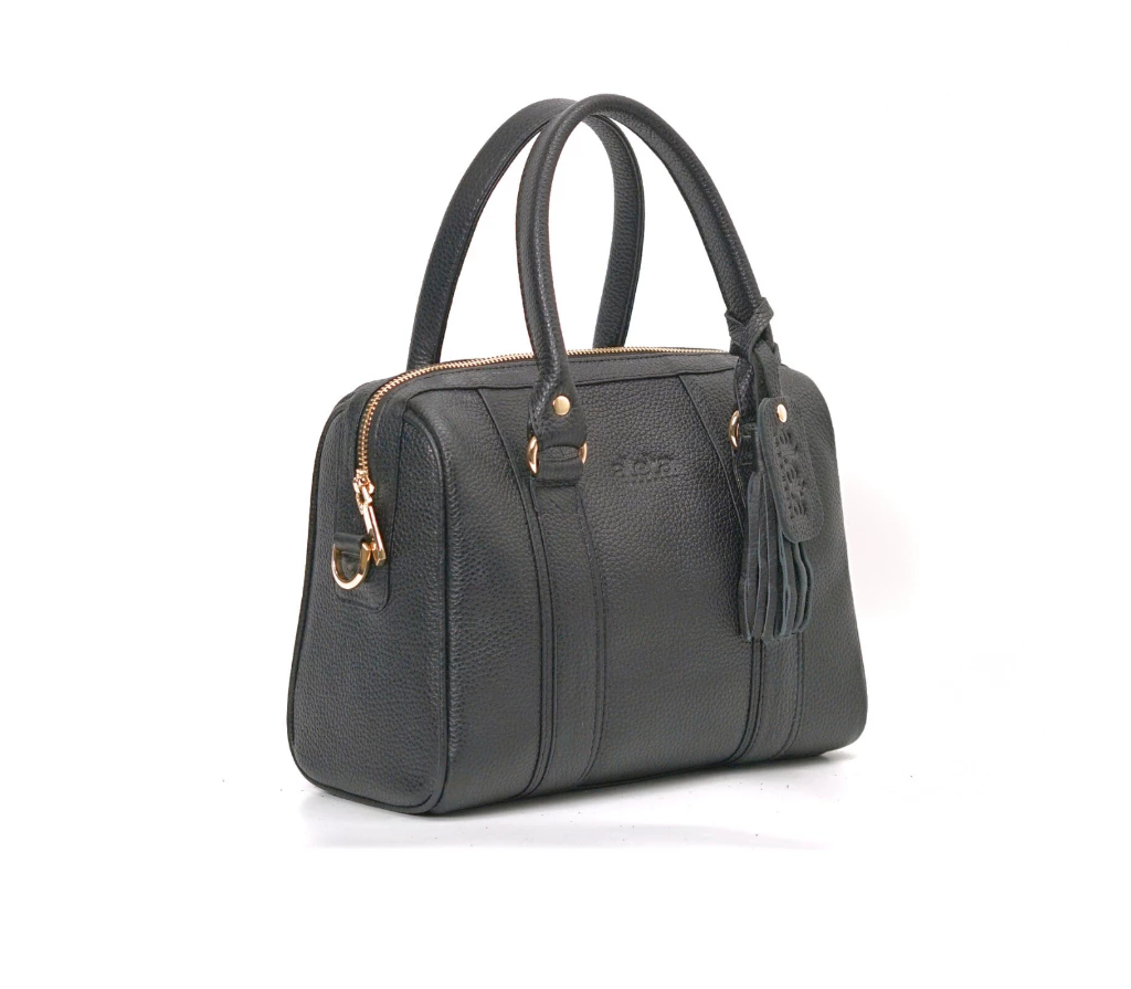 Denta Leather Boston Bag