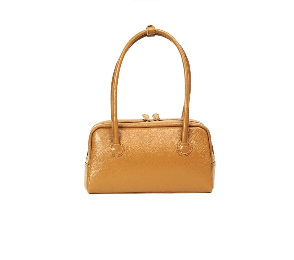 Prasya Leather Baguette Bag