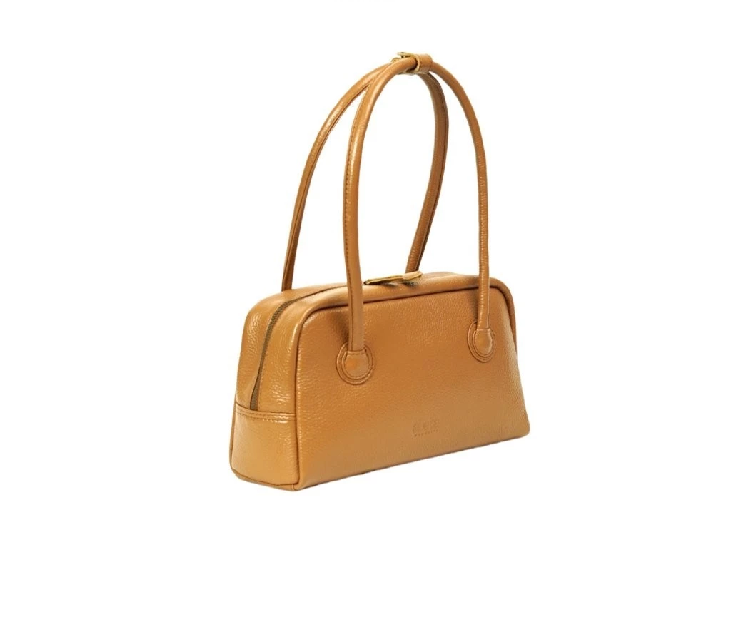 Prasya Leather Baguette Bag