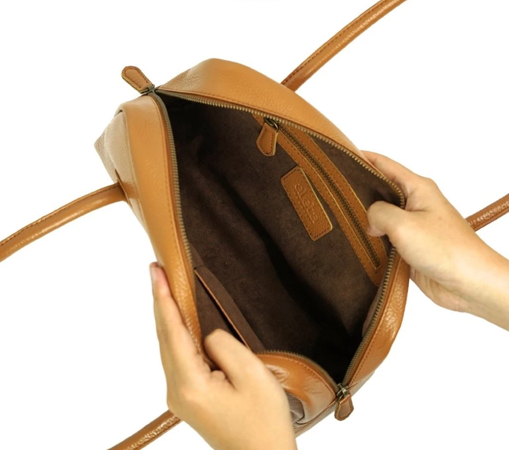 Prasya Leather Baguette Bag