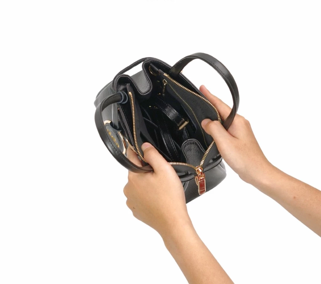 Giselle Belted Leather Mini Tote