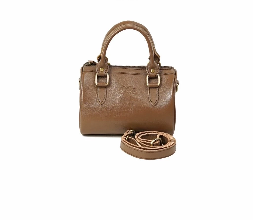 Velin Leather Boston Bag