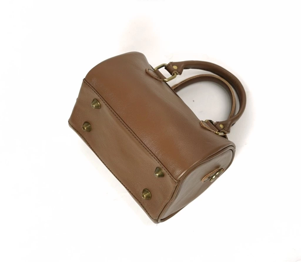 Velin Leather Boston Bag