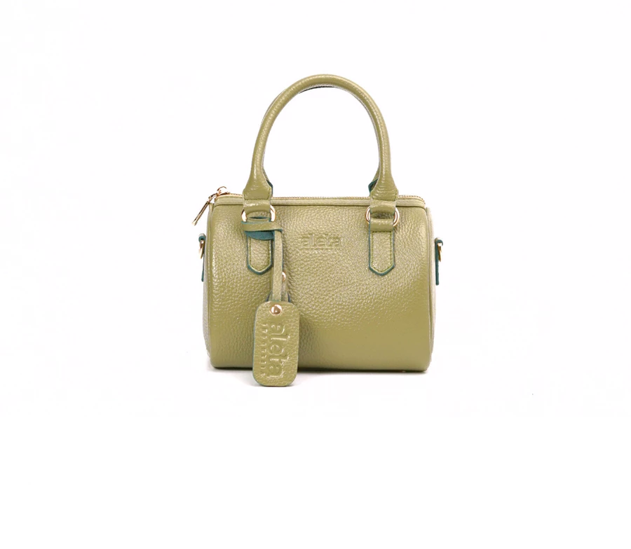 Velin Leather Boston Bag
