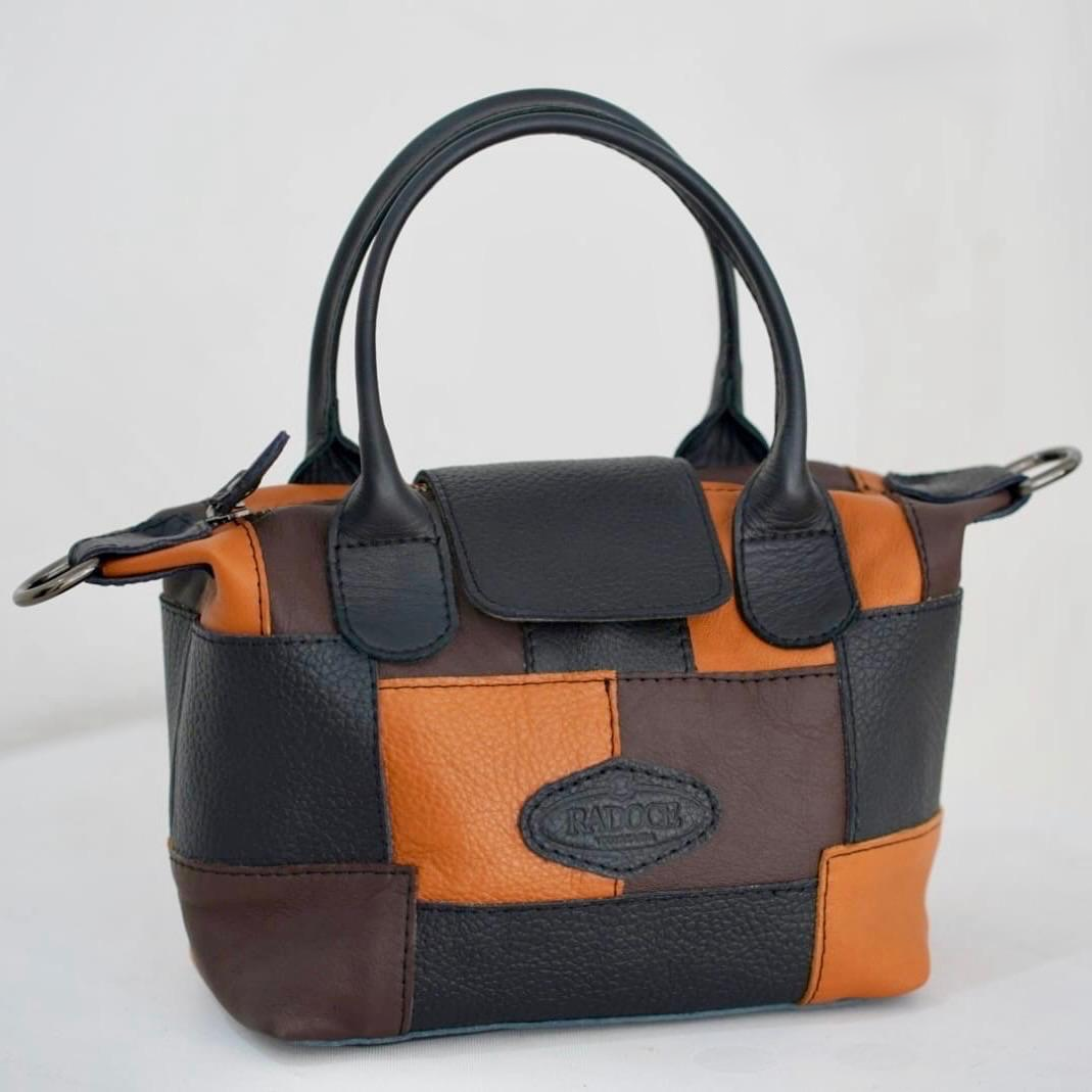 Alicia Leather Mini Patchwork Tote