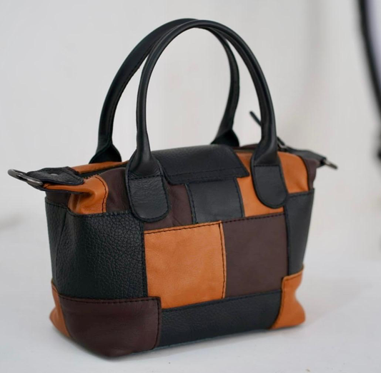 Alicia Leather Mini Patchwork Tote