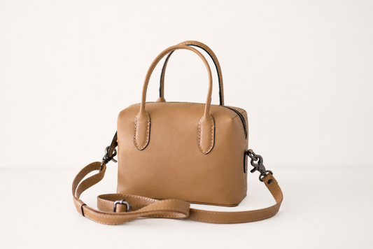 Meggy Mini Leather Boston Bag