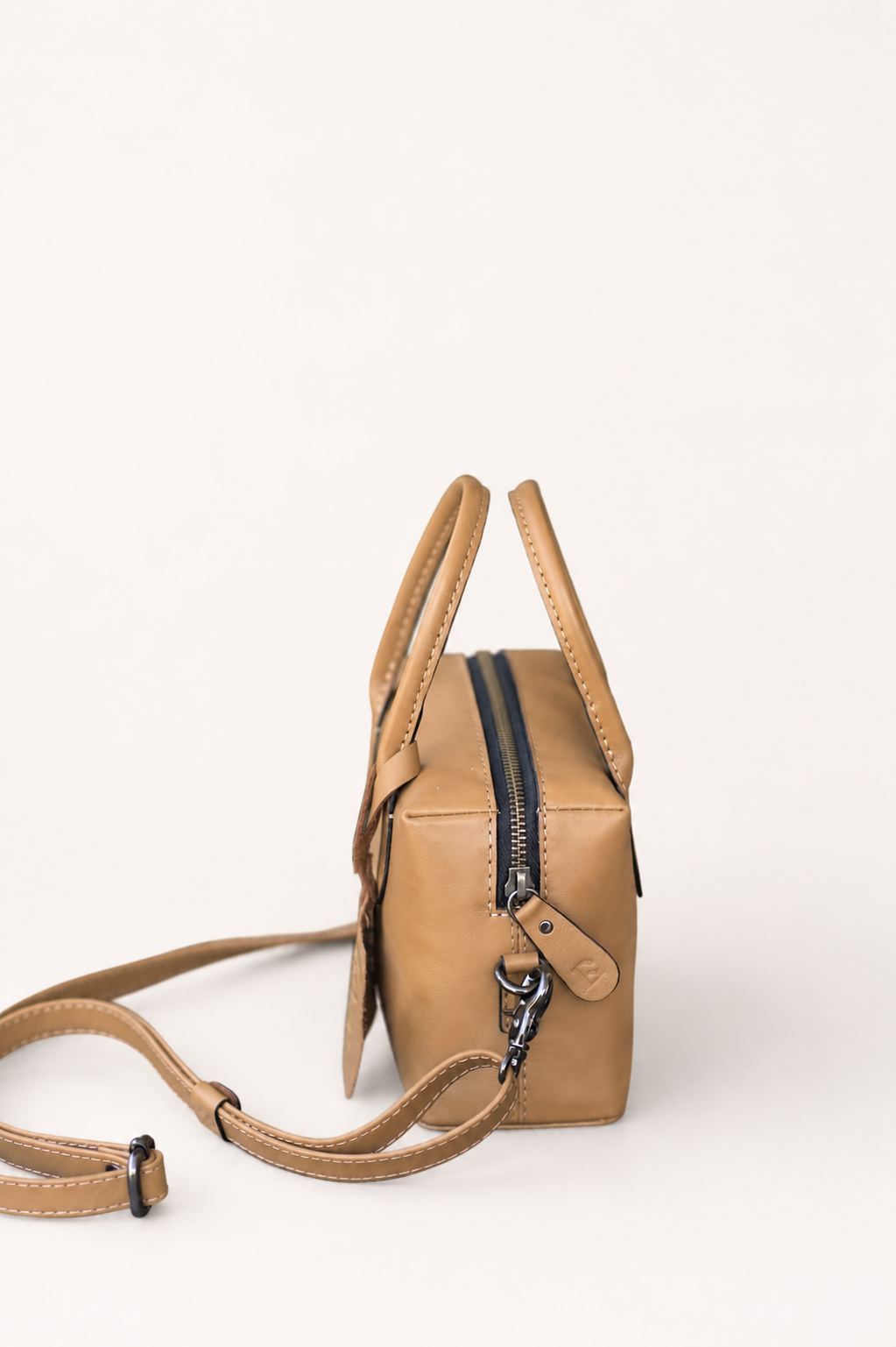 Meggy Mini Leather Boston Bag
