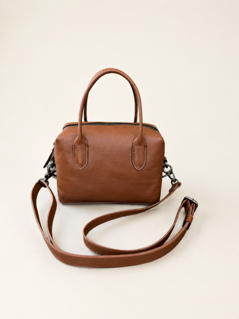 Meggy Mini Leather Boston Bag