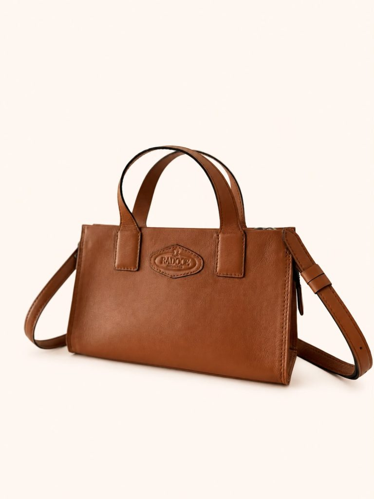 Praha Mini East-West Leather Tote