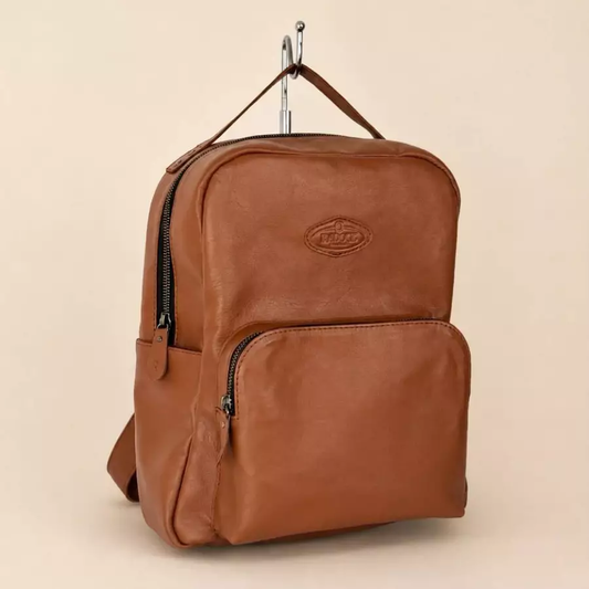 Ezzel Utility Leather Laptop Backpack