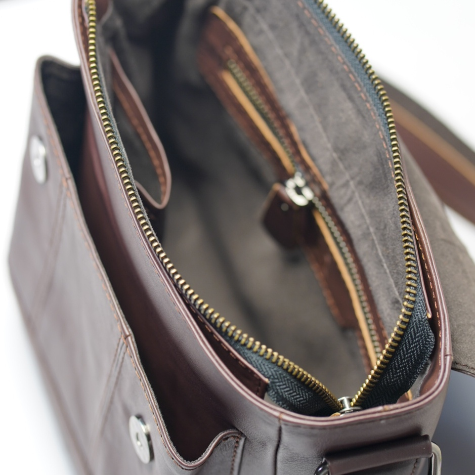Nebula European Leather Courier Crossbody
