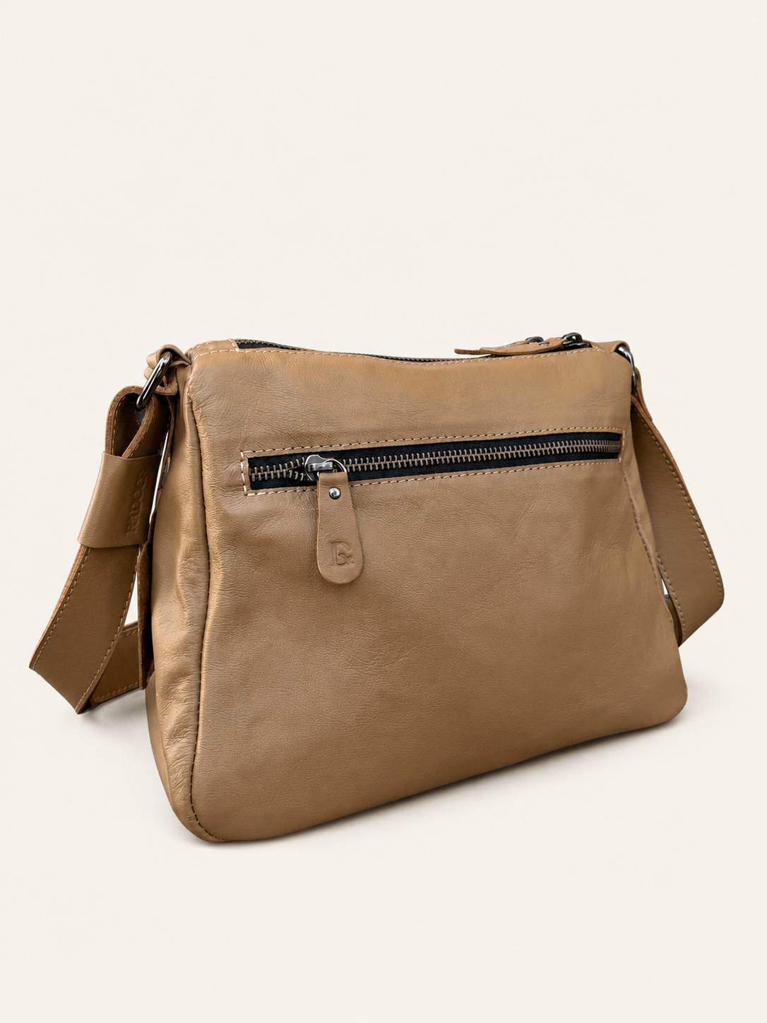 Adelia Multi-Zip Leather Crossbody Bag