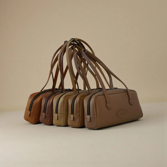 Grenada European Leather Baguette Shoulder Bag